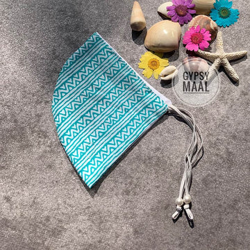 Turq Aztec Face Mask